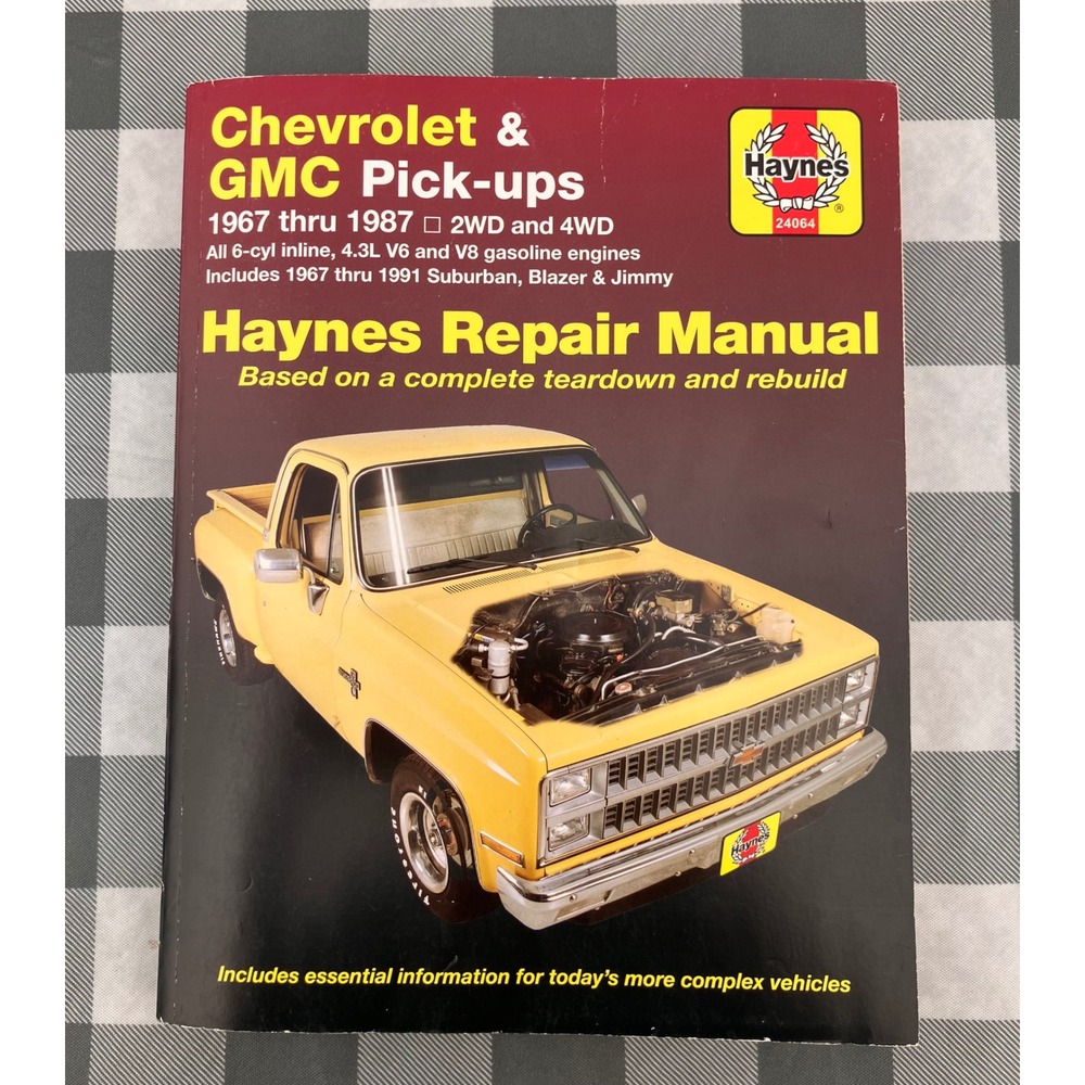 Haynes Repair Manual Chevrolet GMC Pick-ups 1967-1991 Suburban Blazer Jimmy